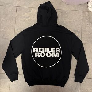 Boiler Room Core Logo 100% Heavyweight Cotton Black & White Hoodie *Flawed* M